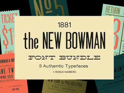 New Bowman Font Bundle (+ webfonts) branding condensed font designer fonts download fonts font font bundle font collection font design fonts fonts collection graphic design lettering logo fonts retro fonts sans serif font serif font typeface typefaces typography vintage font