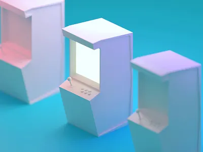 Arcade 3d 3d art blender design illustration low poly lowpoly lowpolyart