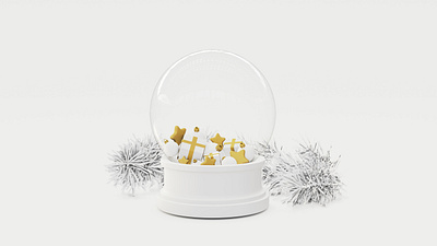 Snowglobe with presents 3d art blender3d branch christmas concept design illustration new year present snowglobe symbol toy