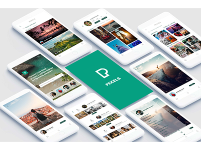 Pexel App mobile Interface mobileappdesign mobileui pexelappdesign ui uidesign uiux