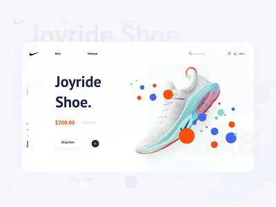 Nike Web Concept cart colorful concept ecommerce free license nike nike running shoe shopping shopping app source uplabs ux webapp webdesign website xd
