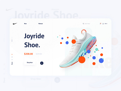 Nike Web Concept cart colorful concept ecommerce free license nike nike running shoe shopping shopping app source uplabs ux webapp webdesign website xd