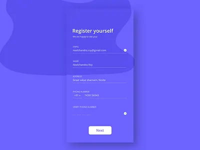 Registration_Screen app concept dailyui uidesign uiux ux design
