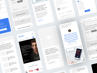 Castor platform clean ui collage customer service customer support mobile design mobile ui mobile uiux mobile ux mobile ux design modern process stories storytelling uxdesign wireframes