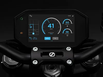 Electric Motorcycle Dashboard app app design apple bike dashboad display electric electric bike electric vehicle ev motorbike motorcycle ui uiux ux