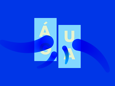 Água Pública blue gradient illustrator shapes vector water