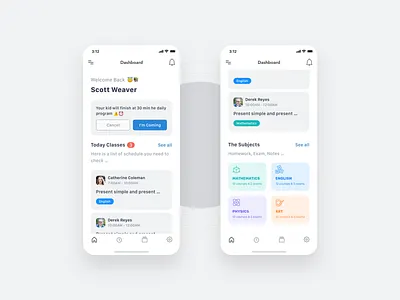 Schedule Manager for Students app concept dashboard design design ios app design ios application ui ui ux design ui desgin