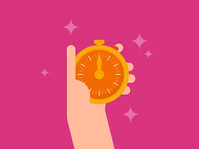 Stopwatch app football hand illustration soccer watch