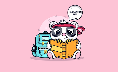 Warrior Panda 🐼 animal backpack book branding character cute cute art cute character cute characters design dribbble flat design graphic icon illustration illustrator lineart linework panda vector