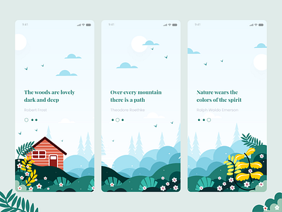 Loving Nature On Boarding Concept branding design flat icon illustration redesign splash splash screen ui vector