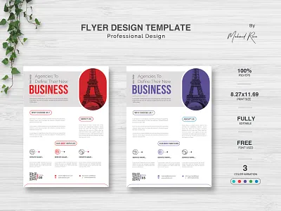Corporate Flyer Design branding character clean corporate flyer corporate identity design identity illustration illustrator lettering logo typography