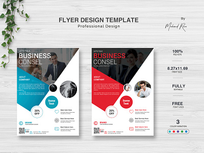 FLYER DESIGN TEMPLATE black blue business business card business flyer creative creative flyer design flyer graphic green landscape logo magazine modern modern design modern flyer official print print ready