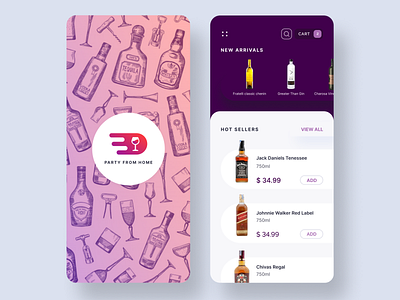 Liquor Store App alcohol app design app ui bar chivas regal ecommerce gin ios jack daniels johnnie walker liquor liquor store app minimal red label rum ui design vodka whiskey wine wine bottle