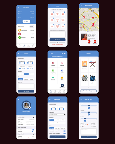 Errand App app design ui ux