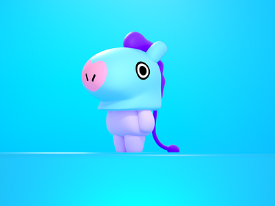 Horse 3d bt21 c4d cinema 4d design horse illustration mang