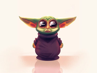 baby yoda charcter design cover art design illustraion illustration ipadpro poster prcreate starwar