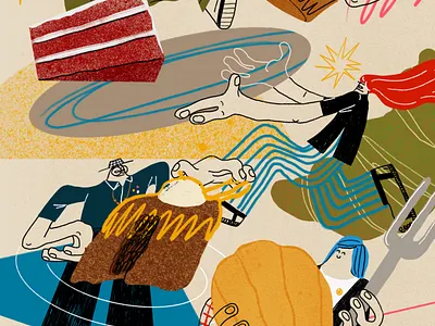 Cake Girls advertising illustration brand illustration character colorful design editorial illustration illustration procreate vector