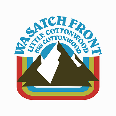 Wasatch Front Patch adobeillustator illustration illustrations illustrator illustrators merch mountain mountains snowboarding
