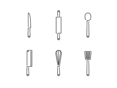 kitchen Utensils cook cooking filled line flat flatdesign graphicdesign icon kitchen kitchen utensils outline picto pictogram restaurant vector