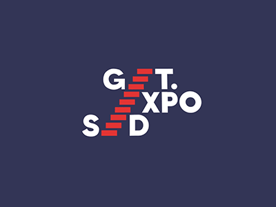 Get Exposed Logo animation duotone flat ladder logo logo design minimalist motion vector