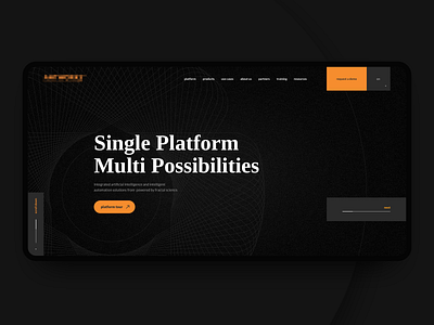 Data analytics platform website design ui ux web