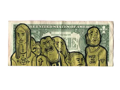 Hand Painted Dollar. $100