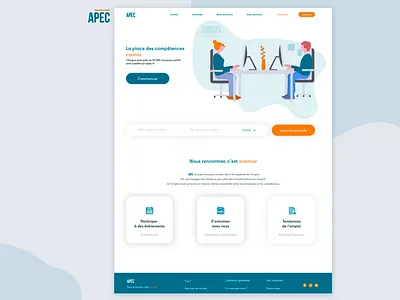 Refonte APEC design ui ux vector web