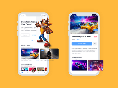 Game store app app app design application buying crash game mobile store store app ui user interface
