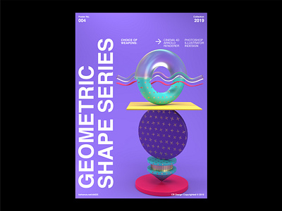Geometric Shape Series 004 3d 3d art abstract abstract art arnoldrender c4d c4dart composition dailyposter designeveryday graphicdesgn layout poster postereveryday shapes typography