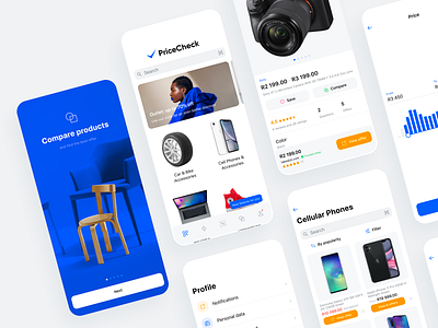 E-commerce concept for South Africa app chart concept e commerce ecommerce ios marketplace price product design react native shopping south africa ui ux white