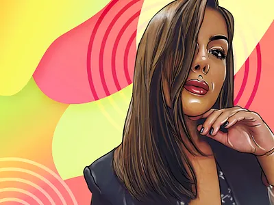 Model V adobe photoshop art beautiful character design colorful design drawing friendship illustration painting