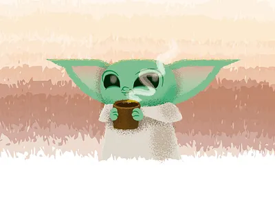 Baby Yoda cartoon character character design illustration starwars vector