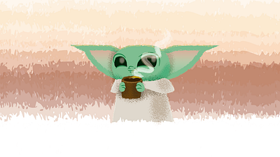 Baby Yoda cartoon character character design illustration starwars vector