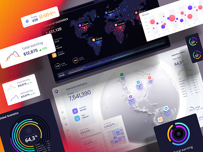 Orion UI kit - Charts templates & infographics in Figma desktop mobile