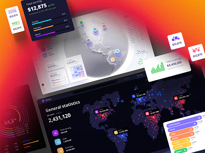 Orion UI kit - Charts templates & infographics in Figma mobile no code