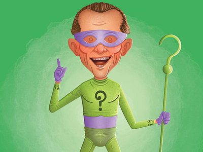 Riddler 1966 batman comics dc fanart illustration photoshop procreate riddler vintage