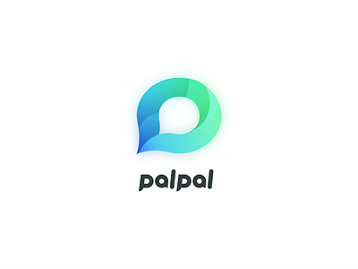 Palpal logo design app design gradient color graph icon logo pal ui