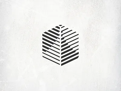 Logo concept for a construction company abstract construction creative cube lines logo mark minimal negativespace simple symbol