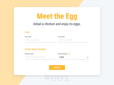 Daily UI #001 • Sign Up 001 dailyui design digital egg form registrazione sign signup signupform ui uiux