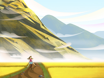 Mounfield background background design children book illustration childrens book childrens illustration illustration landscape landscape design landscape illustration landscape painting mountain