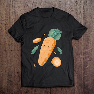 Carrot carrot cute digital illustration food green healthy healthy eating healthy food lifestyle reastaurant t shirt vegan vegetable vegetarian veggies