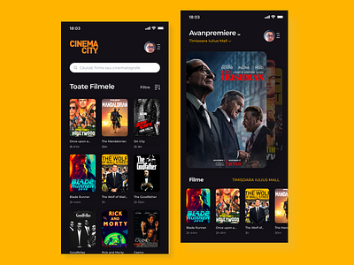 Cinema City App app app design application application design application ui cinema cinema app cinema city