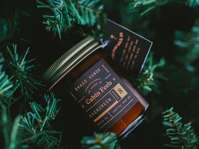 Cabin Feels brand brand identity branding branding agency branding design candle label labels packaging