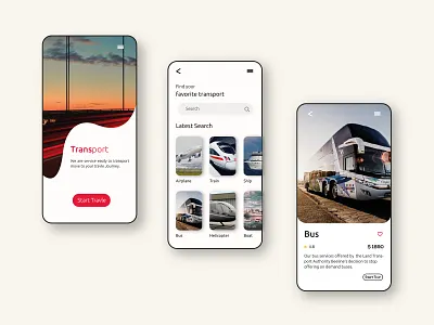 Transport airplane app bus design identity illustration transport transportation design transporter ui