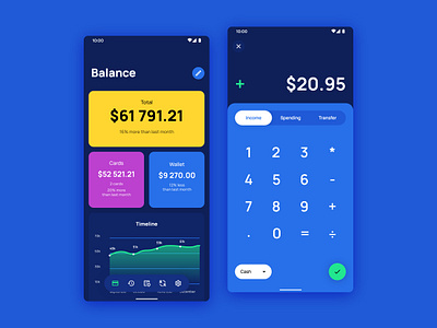 Money managing app adobe xd android app application blue branding design interface interface design ios material design money product design purple ui ui ux uiux ux yellow