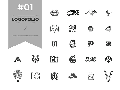 Vol. #01 Logofolio (Logogram) branding design flat icon illustration lineart logo logodesign logogram mark monogram symbol vector