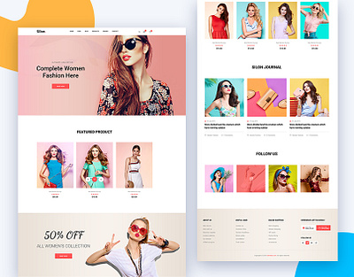 Silon – One Page E-Commerce PSD & HTML Template (Free Download) corporate design creative download eccomerce free freebie html one page onepage shop shopify ui ux ui