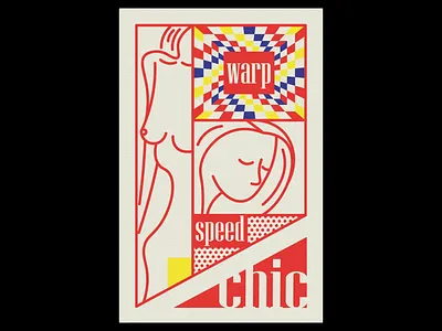 Warp Speed Chic arctic monkeys design figure drawing geometry minimal poster art poster design primary colors vector vintage