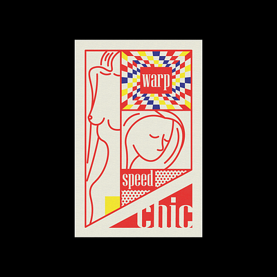 Warp Speed Chic arctic monkeys design figure drawing geometry minimal poster art poster design primary colors vector vintage