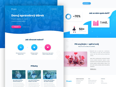 Charity Landing Page — Donwio.cz charity dailyui design donate donwio landing page ui uiux ux web website